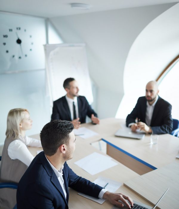 Meeting in boardroom Meeting in boardroom
